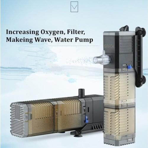 Powerful Aquarium Filter Aerator Submersible Pump Triple Multifunction Internal Aquarium Filter For Fish Tank