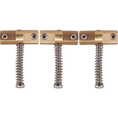 Guitar Compensated Bridge Brass Saddles Set 10.8mm Style Bridge Saddle for TL Style 6 Strings Electric Guitar Part(3Pcs)