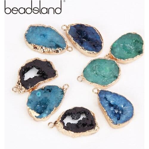 Irregular Nature Stone Pendant DIY Necklace Bracelet Girl Gift