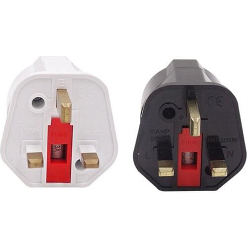 Portable Smart EU Plug to UK Plug Adapter Socket EU Euro 2 Pin to UK 3 Pin Plug AC Universal Adapter Travel Converter European