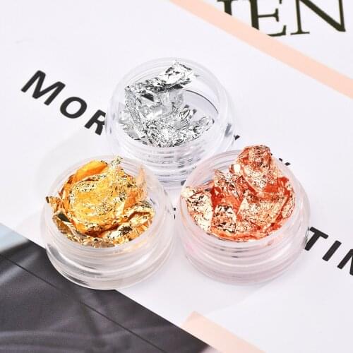 Supplies ultra-thin gold paper printing paper tin foil stickers Nail art gold and silver foil paper DIY nail decoration
