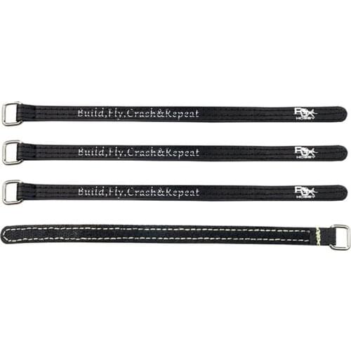 RJXHOBBY Kevlar Stitched Non-Slip Lipo Battery Strap Nylon Metal Buckle Plastic 10mm 100-200mm for FPV Racing Drone Frame Kit