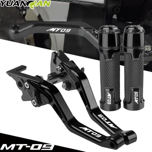 MT09 Motorcycle Brake clutch levers + Handle Hand Grips For YAMAHA MT-09 MT 09 2013-2021 2020 CNC Aluminium Brake clutch levers