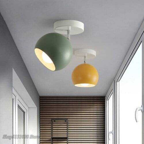 Nordic Led Ceiling Light Macaron Modern Ceiling Lamp for Living Room Bedroom Luminaire Indoor Lights Ball Lamp Lighting Fixtures