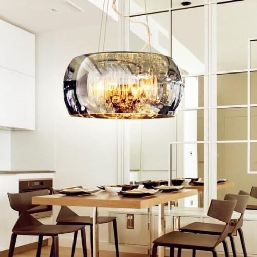 Modern Crystal Led Pendant lights Hot Bending Glass Stone Pendant lamps Hanging lamp for Living Room Bedroom Bar Coffee Shop