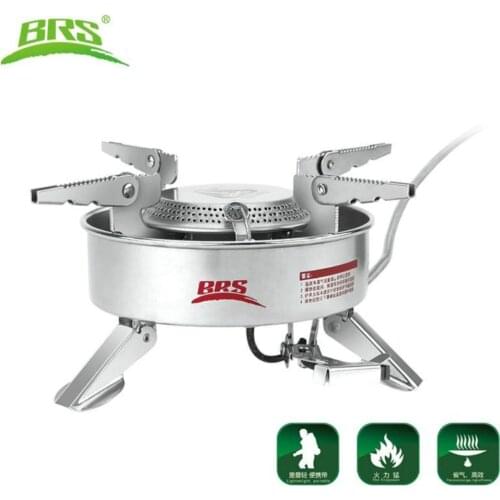 BRS-10 Camping Gas Burners Portable Large Blaze Outdoor Travel Hiking Picnic Cooker Cooking Stove Strong Firepower Foldable