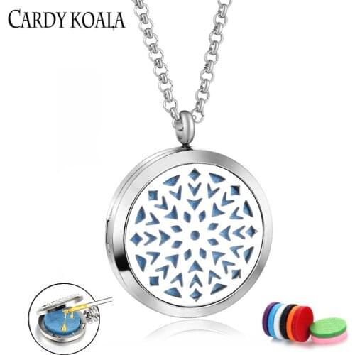 European and American new titanium steel aromatherapy essential oil personality couple jewelry send cotton piece diffusion pend