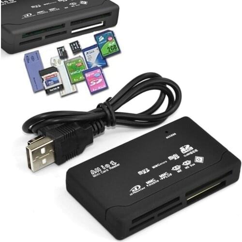 JETTING All in One Memory Card Reader USB External SD SDHC Mini Micro M2 MMC XD CF 4 Colors 6.9 X 4 X 1.2cm