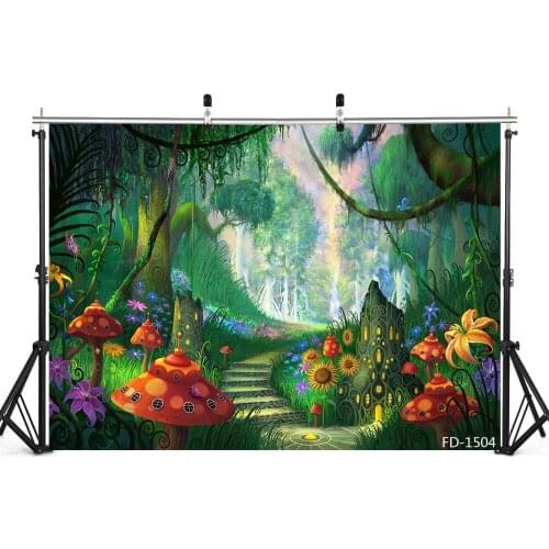 Fairy Tales Wonderland Party Photography Background 3D Vinyl Cloth Photo Backdrops for Photo Studio Shooting Baby Kid Photophone
