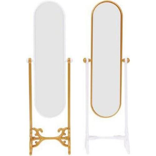 1PC Mini Doll House Full-Length Dressing Mirror Model Furniture Toy Room Furniture Toy For Kids Dollhouse Accessories