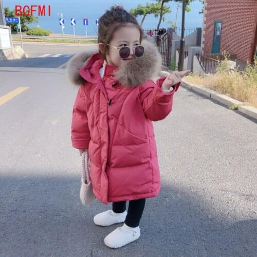 3-9Y 2021 New Kids Childrens Down Winter Jacket Thicken Baby Girl Winter Coat Hooded Parka Jackets Zipper Outwear