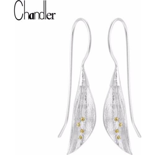 Hot Unique Long Flower Earrings For Women Girls Gift Statement Jewelry Pendientes Plata Personality Brand Fine Bijoux