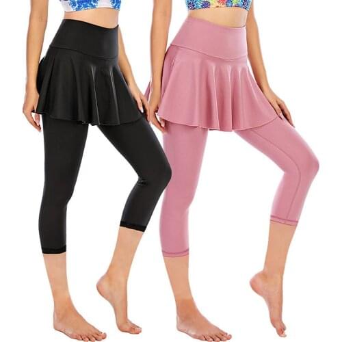 Women nude feeling yoga Leggings for Fitness Yoga skirt capri Pant quidk dry Sport Trousers Workout Running Pant Women Gym Tight