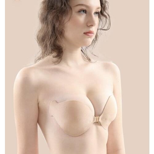 Women Invisible Bra Fashion Backless Push Up Waterproof No Trace Chest Stickers No Straps Wedding Invisible Silicone Underwear