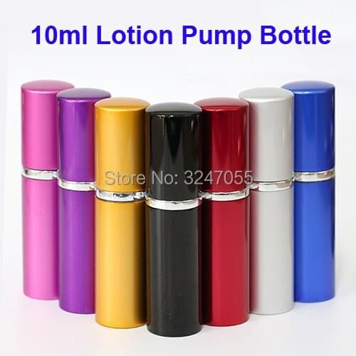 10ml Cosmetic Makeup Emulsion Colored Tube, Portable Travel Aluminum Beauty Lotion Pump Refillable Bottle, 10pcs30pcs50pcs