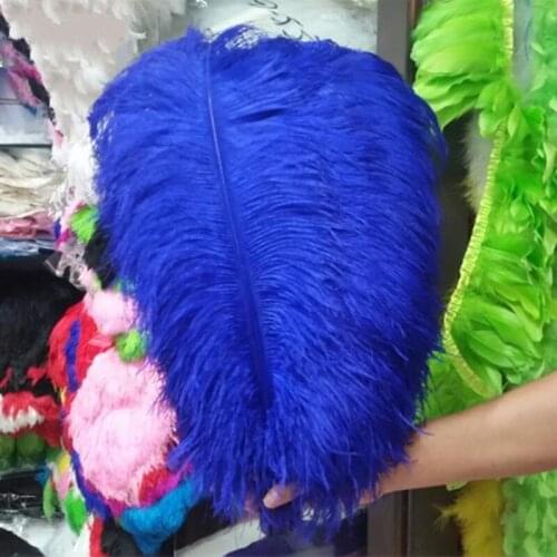 Big pole 10 PCS natural blue ostrich feather 65-70 cm/26-28 inches ostrich feather for wedding decorations high quality plume