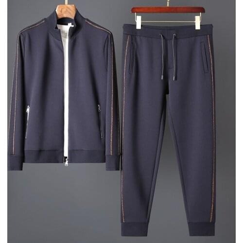 21N Stehkragen Herren Sets (sweatshirts + hosen) luxus Wolle Gurtband Sport Freizeit Mann Sets Mode Slim Fit Sets 3XL