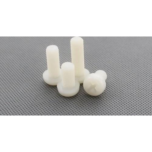 50PCS Round head cross nylon screw M4*35/40mm plastic pan head screws