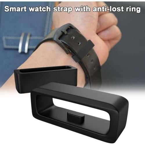 6pcs For 22MM Width Strap Smart Anti-Lost Watch Band TPU Holder Replacement Watch Strap Band Loop Security Holder Retainer Ring
