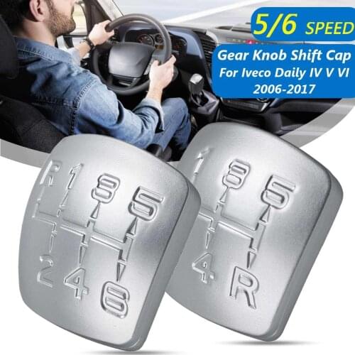 Car Gloss Matt Gear Shift Knob Cap Cover For Iveco Daily IV V VI 4 5 6 2006-2017 5 6 Speed Gear Head Replacement Accessories