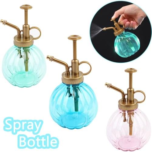 Behogar 350ml Vintage Pumpkin Style Refillable Water Spray Bottle Watering Can for Indoor Potted Succulent Ferns Orchids Plant