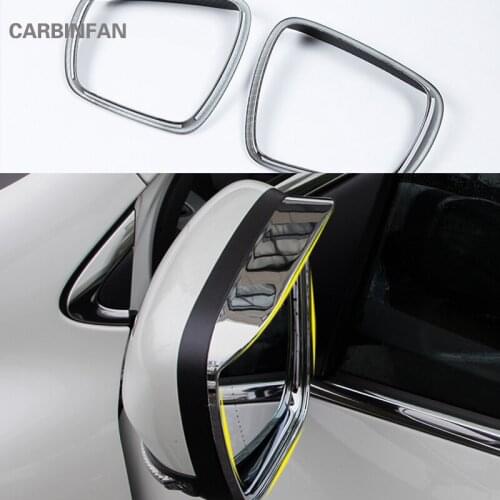 ABS Chrome Car Rearview Mirror Rainproof cover Chromium Styling Car Exterior Accessories For Renault Kadjar 2016 2017 C04