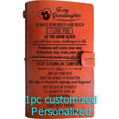 Engraved Leather journal personalized gifts to my husband BJ146 Customized Notebook A5 Dropshipping Supplier US Store Diary