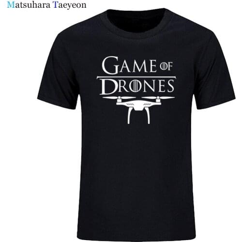 Summer New Drone T Shirts Cool Printed Mens Short Sleeve Cotton Game of Drone T-shirt Man Drone Funny Tee Shirt Tops Tee TO06