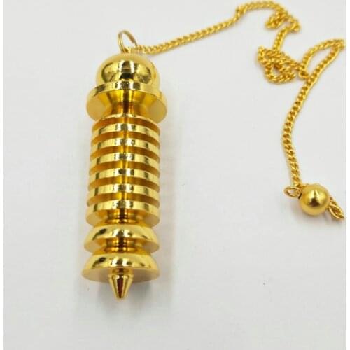 Pendulum pendant male Dowsing Healing Pyramid spiritual Reiki pendulums for dowsing Charms Chakra Amulet gold rose gold Copper
