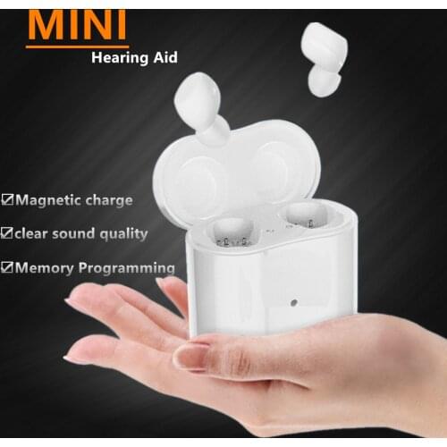 Mini Rechargeable Ear With Charge Box Intelligent Hearing Aid Sound Amplifier Digital Hearing Aids Audifonos Hearing Device