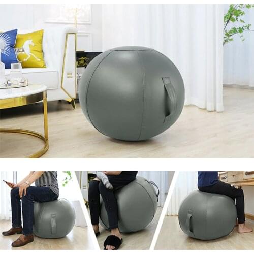 Anti-burst Yoga Ball with Leather Cover Thickened Stability Balance Ball Pilates Barre Physical Fitness Exercise Balls 65CM 75CM