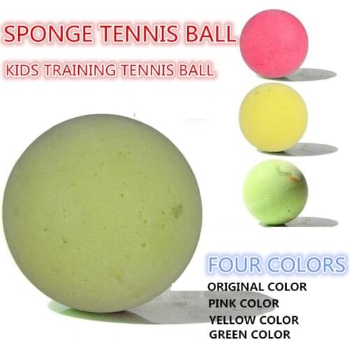 Soft Sponge Tennis Ball Kids Practice Play Training Tennis Balls Yellow Green Pink Children Tennis Lesson Elastic Ball 3pcs Pack