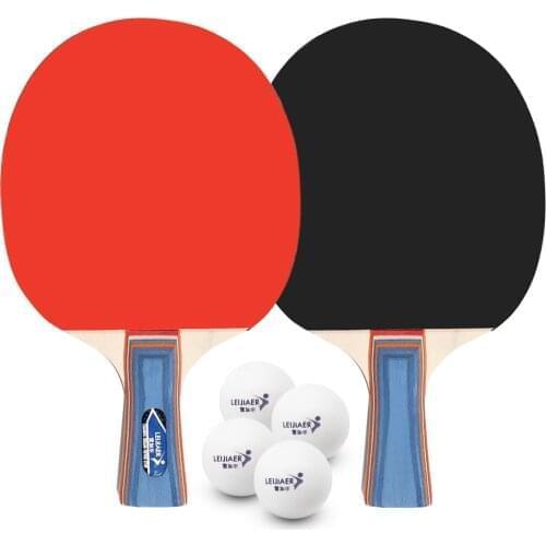 2 Player Set Table Tennis Super Powerful 2 Table Tennis Bats Rackets with 4 Ping Pong Balls for School Home