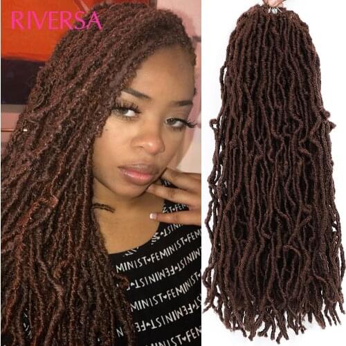 Nu Locs Synthetic Curly Crochet Hair Braids Tresse Faux Locs Braiding Hair Extensions Natural Wavy Dreadlocks Crochey Braids