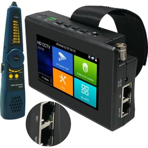 New Arrived IPC1800ADH Plus With Cable Tracer 8MP AHD TVI CVI CVBS Camera Tester Monitor POE Power Free Shipping 12V Output