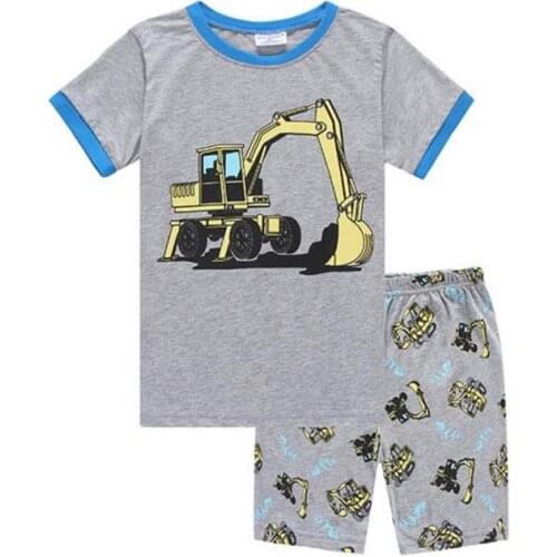 New Children Boy Fashion Pyjamas Baby Kids Summer Pijamas Toddler Girls Summer Short Sleeve Printed Pajama Sets