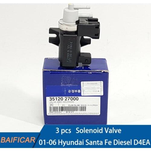 Baificar Brand New Genuine Wholesale 3PCS Solenoid Valve OEM Part 35120-27000 For 2001-2006 Hyundai Santa Fe Diesel D4EA