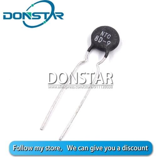 10PCS NTC 8D-9 8D9 NTC8D-9 DIP-2 Thermal Resistor New