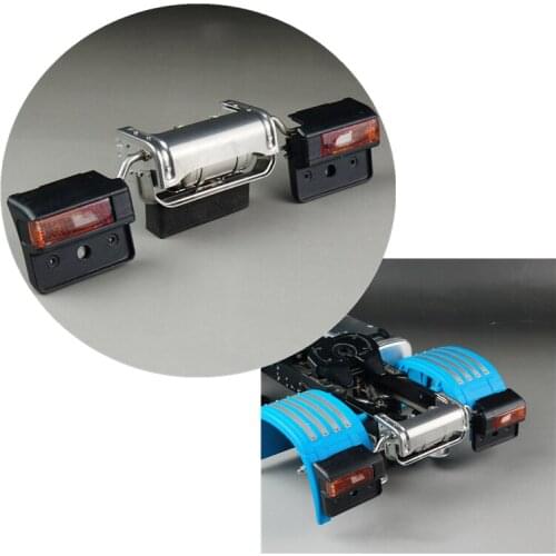 Rc Truck Upgrade Part Metal Tail Beam + Gas Tank + Tail Light + Fixed Bracket For Tamiya Tractor 1/14 Toys Rc Cars SCANIA MAN