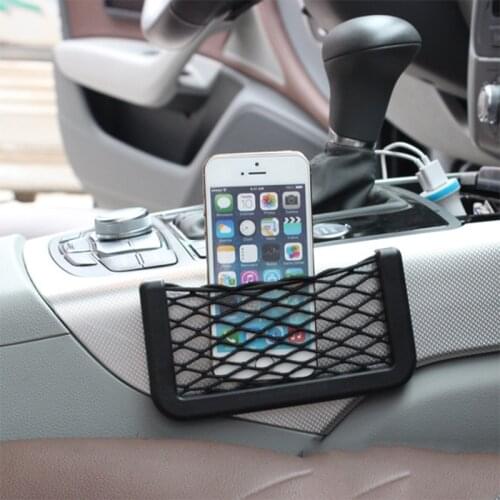Portable cars interior storage net bag for Phone Holder small res organizer net pockets cars accessories
