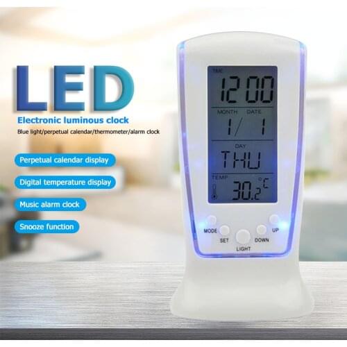Led Digital Despertador Desk Clock with Calendar Temperature Backlight Bedside Alarm Clock Home Living Room Decoration