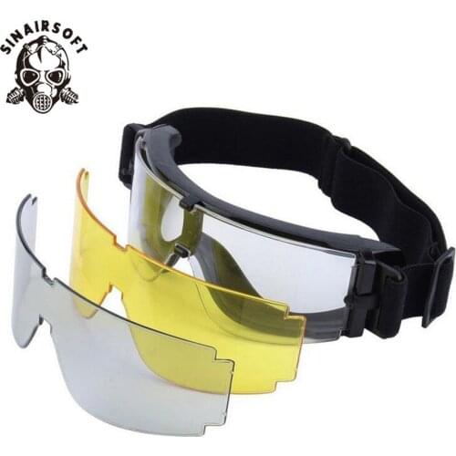 USMC Airsoft X800 Hunting Military Glasses Tactical Goggle Eyewear Wind Protection Hiking Glasses Sunglasses 3 Lens