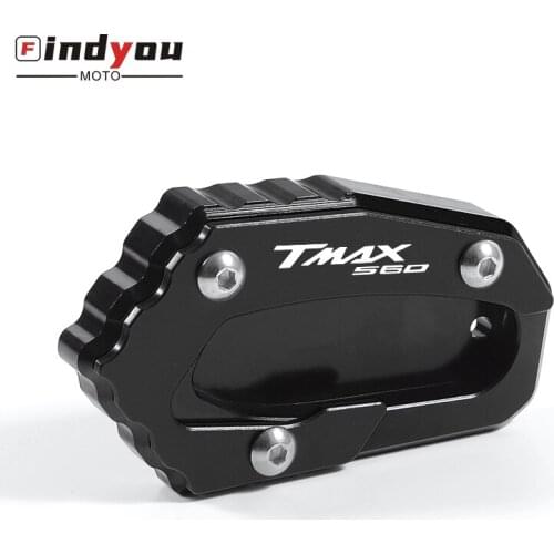 LOGO TMAX 560 Motorcycle Side Stand Foot Enlarge Foot kickstand extension Plate For Yamaha TMAX 560 TMAX560 2019-2020 Gold black