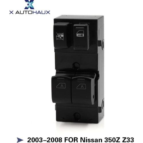 X AUTOHAUX 25401-CD02D Front Left Driver Side Electric Power Car Window Master Control Switch For Nissan 350Z Z33 2003 TO 2008