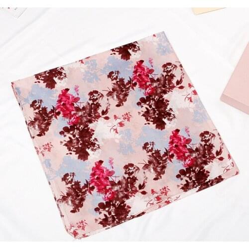 2020 70x70 Floral FlowerMultipurpose women Silk twill scarf Satin square tie Hairband ladies foulard femme towel bufanda shawl