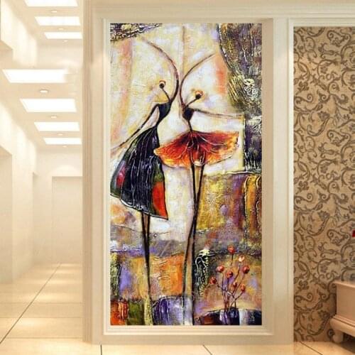DIY Diamond Painting Full Drill square Round Double Dancers Abstract Art Embroidery Rhinestone Pictures Mosaic Home Decor FF1246