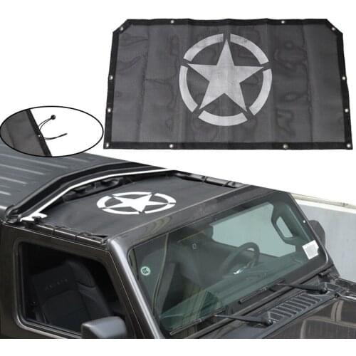 Car Top Sunshade Cover Roof UV Proof Protection Net for Jeep Wrangler 2018 2019 Car Accessories Styling