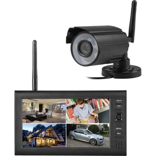 2.4G Wireless monitor DVR home Security CCTV Camera System Digital video record Kit Baby Monitor 7" TFT LCD cctv camera security