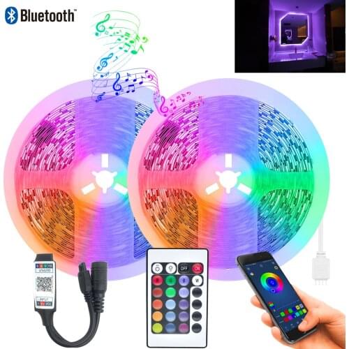 Geschikt Voor Vakantie Partij Bluetooth 24-Key Afstandsbediening En Toepassing 16.4 Ft Ahout 5M Eenvoudig Te Installeren Room