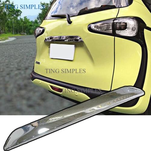 For Toyota SIENTA 2015 2016 2017 2018 2019 2020 170 series Emblem Tail Gate Lid Cover Trim Strip ABS chrome Accessories